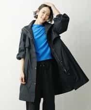 FMVDS11530 MICHEL KLEIN(ミッシェルクラン) [季節の変わり目に]シャンブレータフタロングコート ブラック(94)