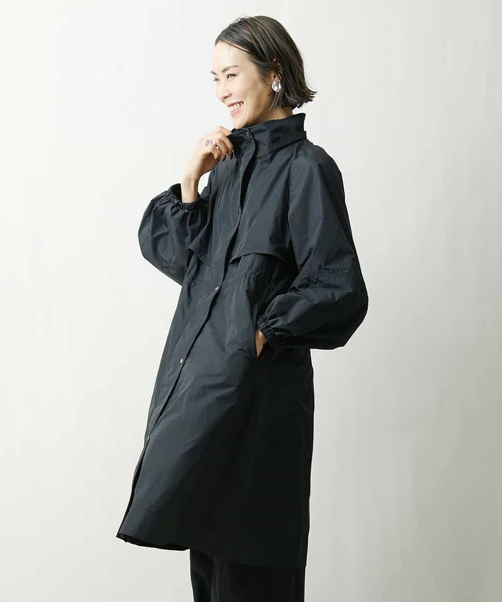 FMVDS11530 MICHEL KLEIN(ミッシェルクラン) [季節の変わり目に]シャンブレータフタロングコート ブラック(94)