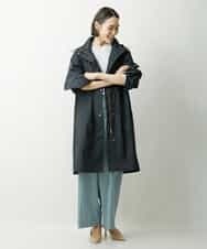 FMVDS11530 MICHEL KLEIN(ミッシェルクラン) [季節の変わり目に]シャンブレータフタロングコート ブラック(94)
