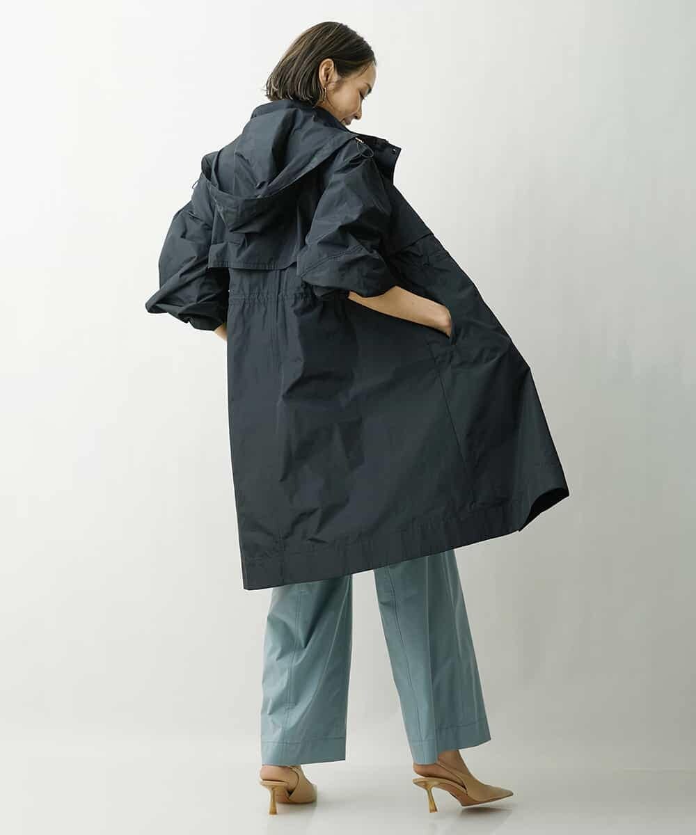 FMVDS11530 MICHEL KLEIN(ミッシェルクラン) [季節の変わり目に]シャンブレータフタロングコート ブラック(94)