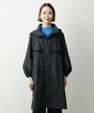 FMVDS11530 MICHEL KLEIN(ミッシェルクラン) [季節の変わり目に]シャンブレータフタロングコート ブラック(94)