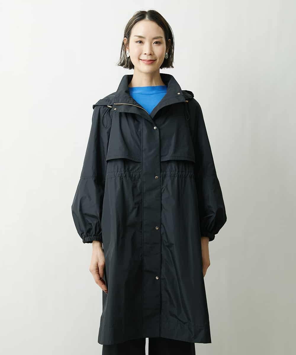 FMVDS11530 MICHEL KLEIN(ミッシェルクラン) [季節の変わり目に]シャンブレータフタロングコート ブラック(94)
