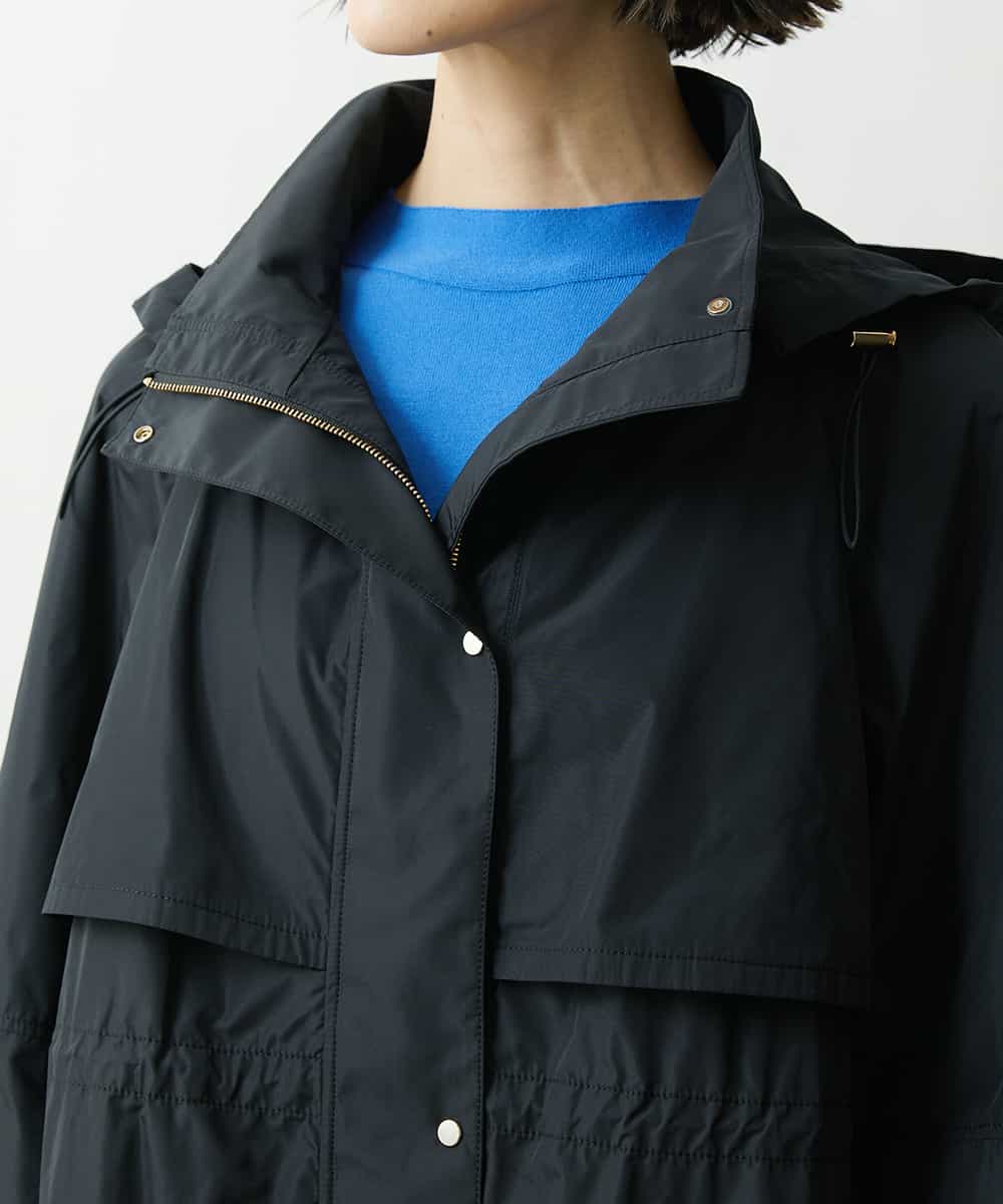 FMVDS11530 MICHEL KLEIN(ミッシェルクラン) [季節の変わり目に]シャンブレータフタロングコート ブラック(94)
