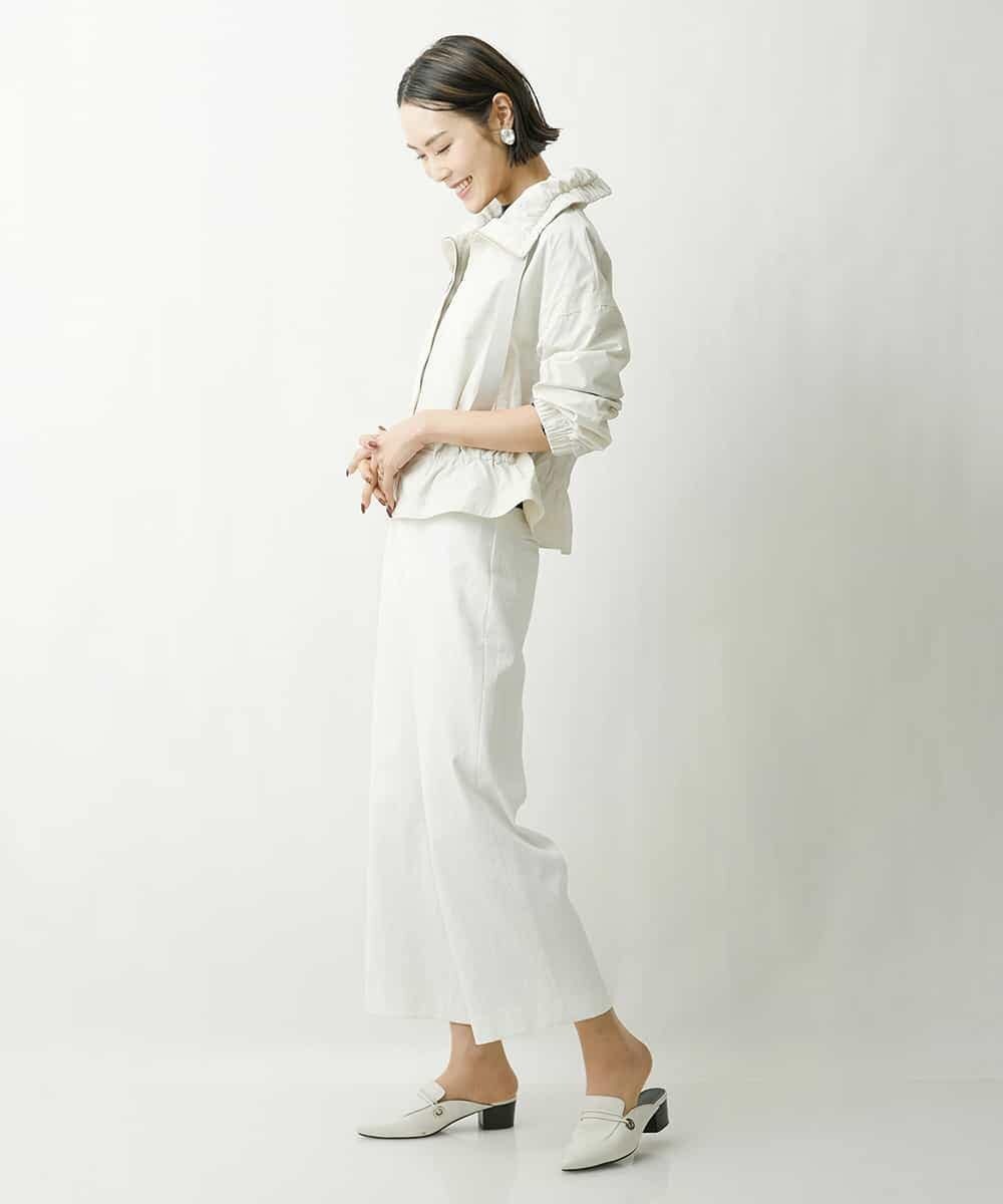 FMVDS12430 MICHEL KLEIN(ミッシェルクラン) [季節の変わり目に]シャンブレータフタショートブルゾン アイボリー(91)