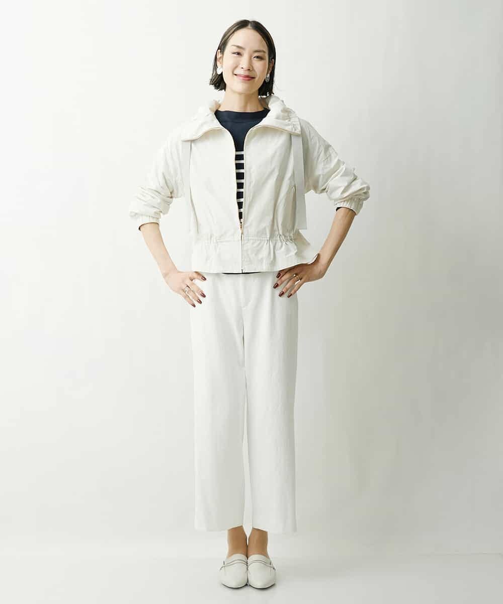 FMVDS12430 MICHEL KLEIN(ミッシェルクラン) [季節の変わり目に]シャンブレータフタショートブルゾン アイボリー(91)