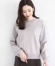 FNFBD01080 MK MICHEL KLEIN(MK ミッシェルクラン) モックネックニット/洗える ライトグリーン