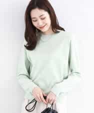 FNFBD01080 MK MICHEL KLEIN(MK ミッシェルクラン) モックネックニット/洗える ライトグリーン