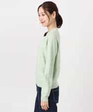 FNFBD01080 MK MICHEL KLEIN(MK ミッシェルクラン) モックネックニット/洗える ライトグリーン