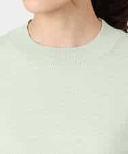 FNFBD01080 MK MICHEL KLEIN(MK ミッシェルクラン) モックネックニット/洗える ライトグリーン