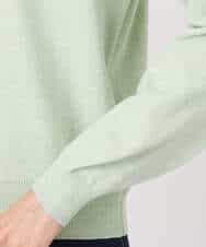 FNFBD01080 MK MICHEL KLEIN(MK ミッシェルクラン) モックネックニット/洗える ライトグリーン