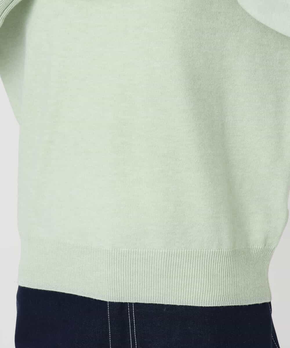 FNFBD01080 MK MICHEL KLEIN(MK ミッシェルクラン) モックネックニット/洗える ライトグリーン