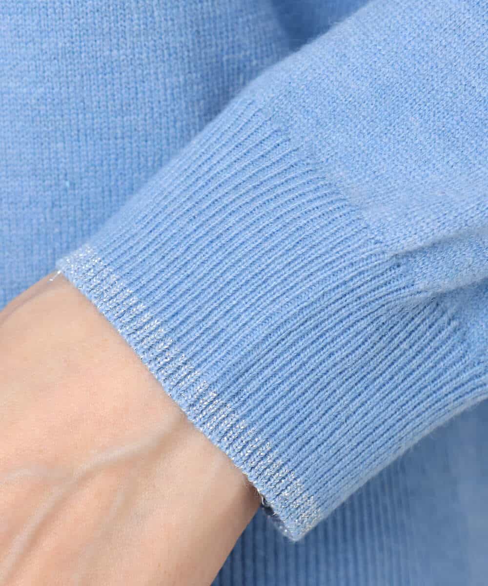 FNFBD01080 MK MICHEL KLEIN(MK ミッシェルクラン) モックネックニット/洗える ライトグリーン