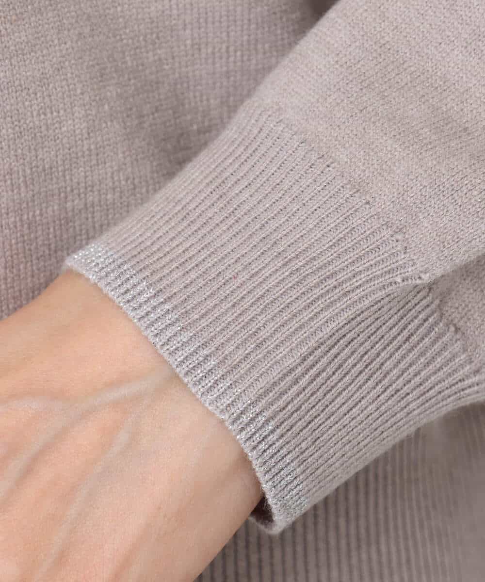 FNFBD01080 MK MICHEL KLEIN(MK ミッシェルクラン) モックネックニット/洗える ライトグリーン