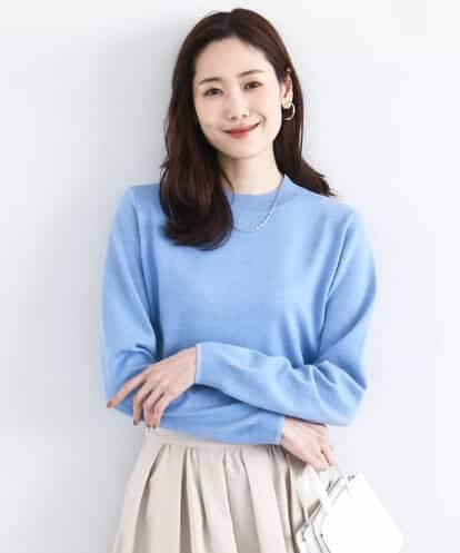 FNFBD01080 MK MICHEL KLEIN モックネックニット/洗える