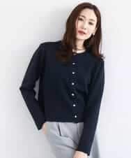 FNSBD01090 MK MICHEL KLEIN(MK ミッシェルクラン) コンパクトニットカーディガン/洗える ネイビー