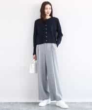 FNSBD01090 MK MICHEL KLEIN(MK ミッシェルクラン) コンパクトニットカーディガン/洗える アイボリー