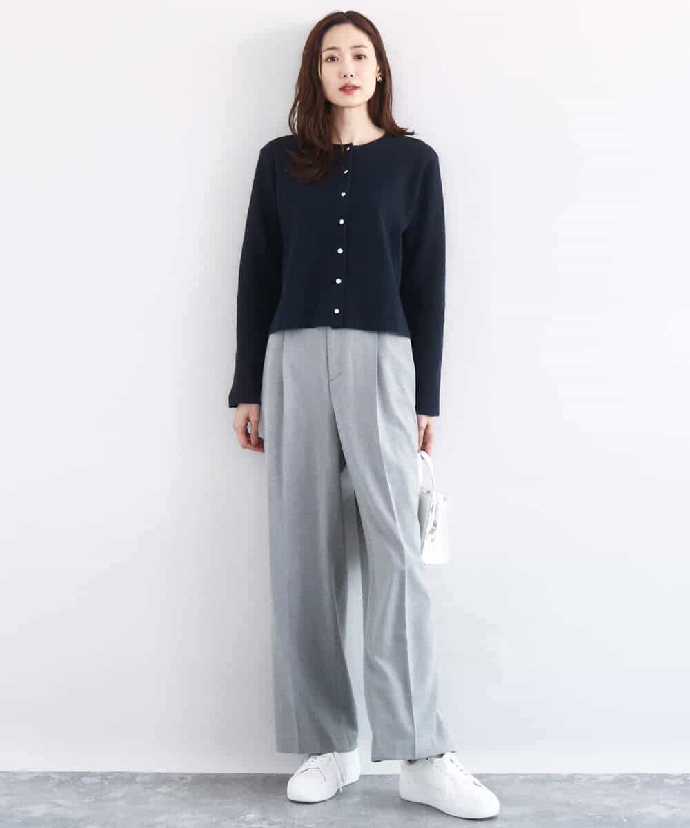 FNSBD01090 MK MICHEL KLEIN(MK ミッシェルクラン) コンパクトニットカーディガン/洗える アイボリー