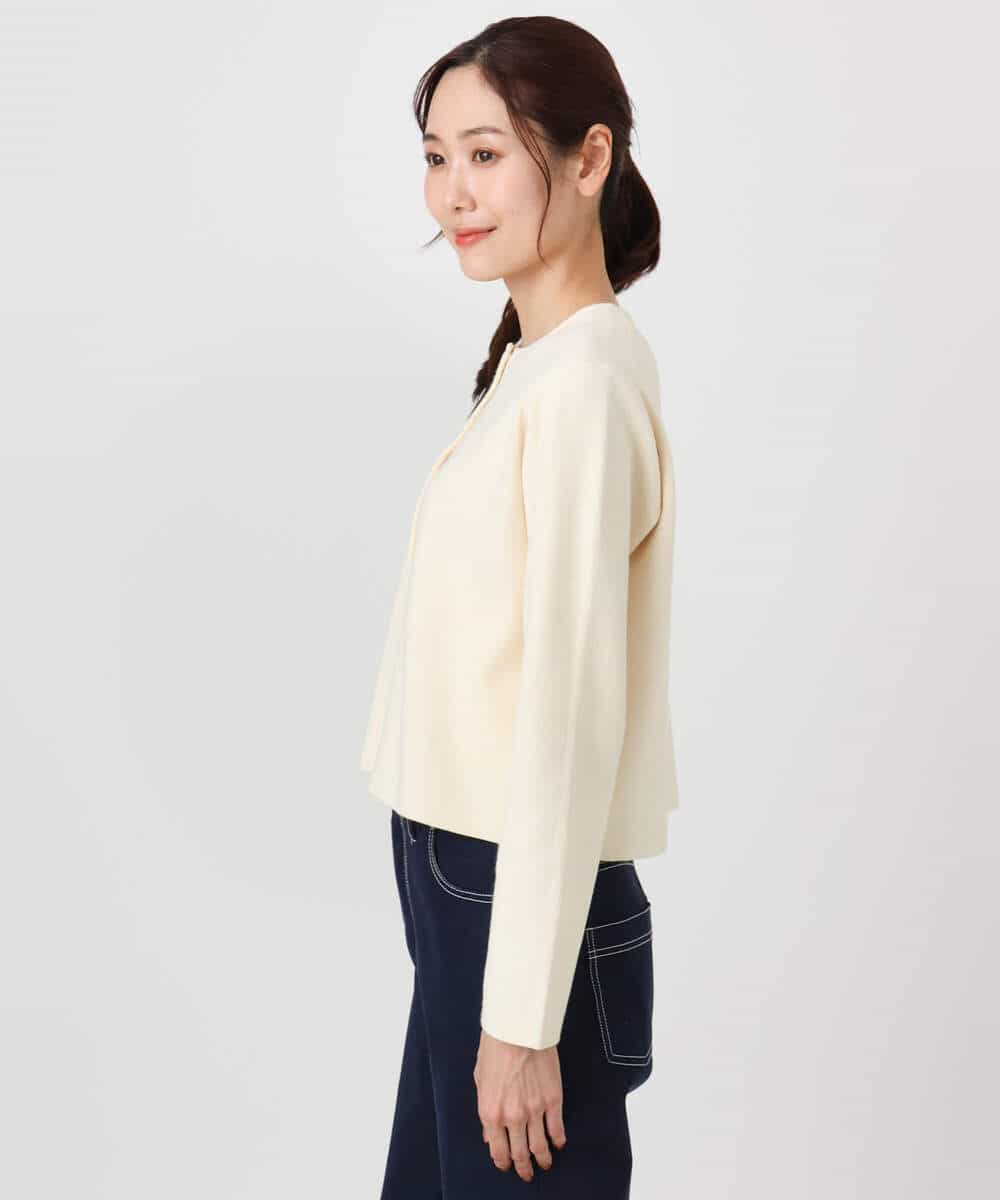 FNSBD01090 MK MICHEL KLEIN(MK ミッシェルクラン) コンパクトニットカーディガン/洗える アイボリー