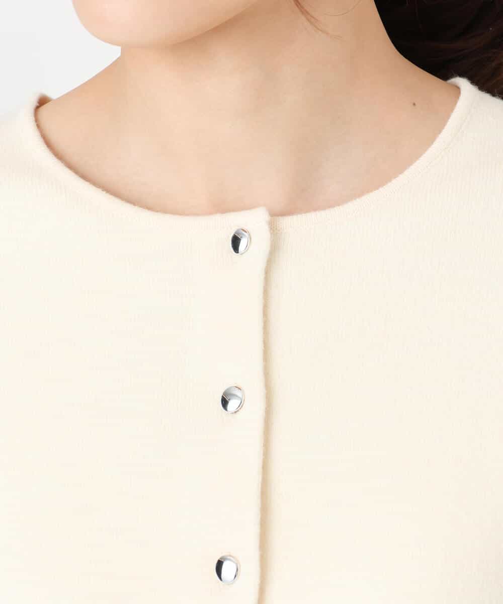 FNSBD01090 MK MICHEL KLEIN(MK ミッシェルクラン) コンパクトニットカーディガン/洗える アイボリー