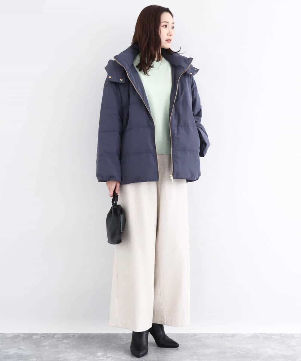 FNVBD01190 MK MICHEL KLEIN(MK ミッシェルクラン) フーデッドライトダウンコート モカ