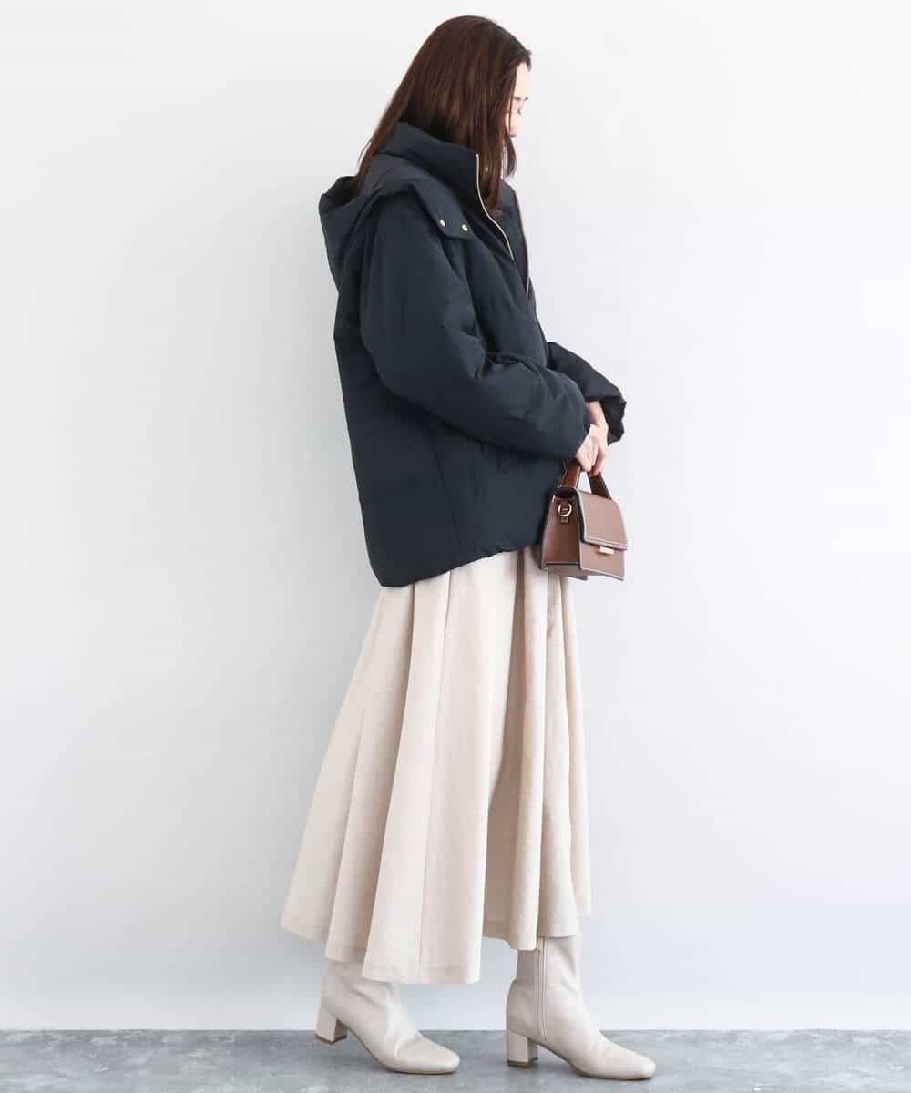 FNVBD01190 MK MICHEL KLEIN(MK ミッシェルクラン) フーデッドライトダウンコート モカ