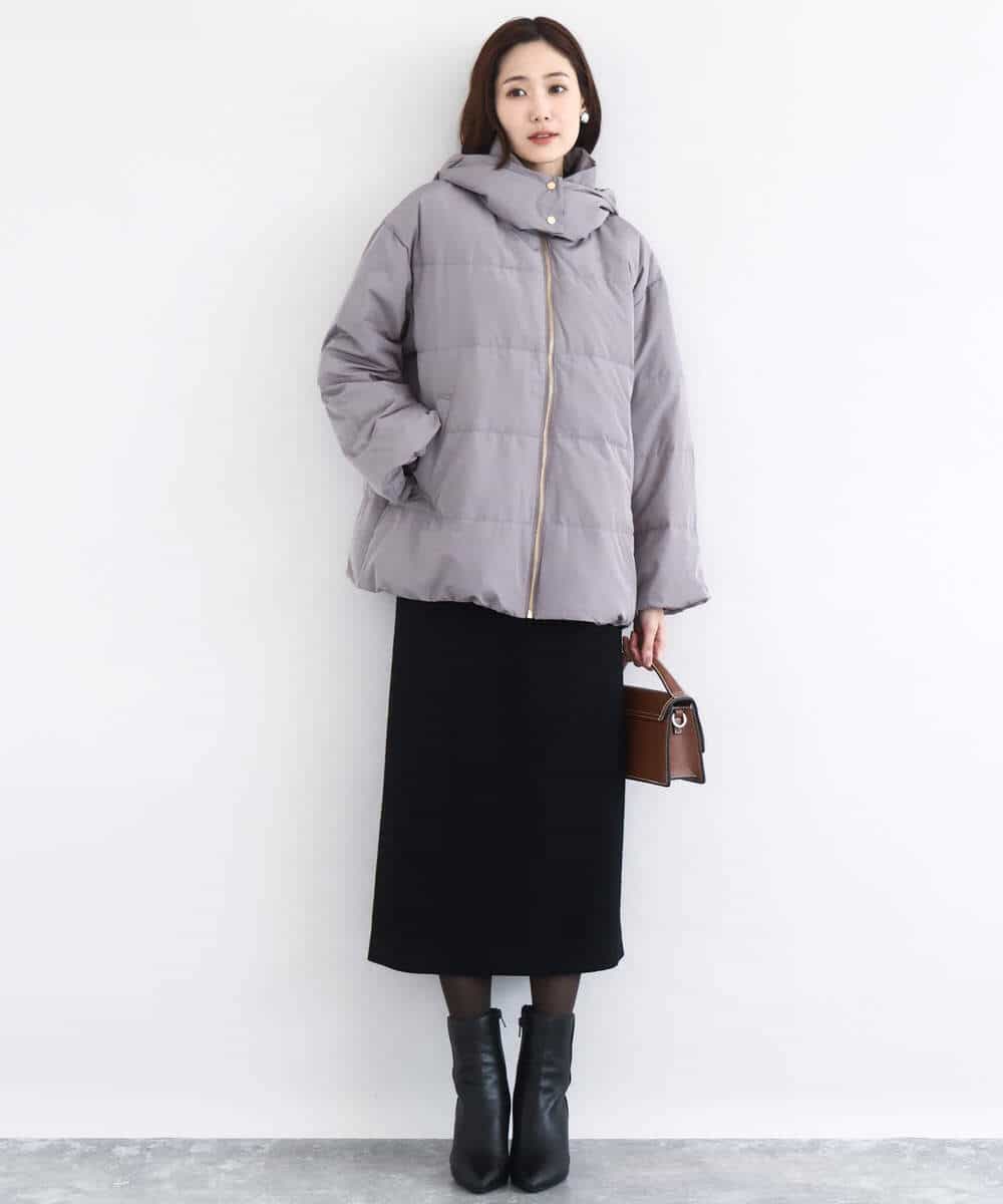 FNVBD01190 MK MICHEL KLEIN(MK ミッシェルクラン) フーデッドライトダウンコート モカ