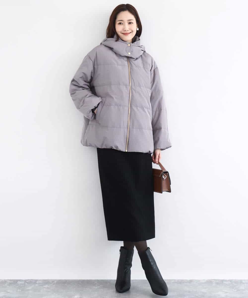 FNVBD01190 MK MICHEL KLEIN(MK ミッシェルクラン) フーデッドライトダウンコート モカ