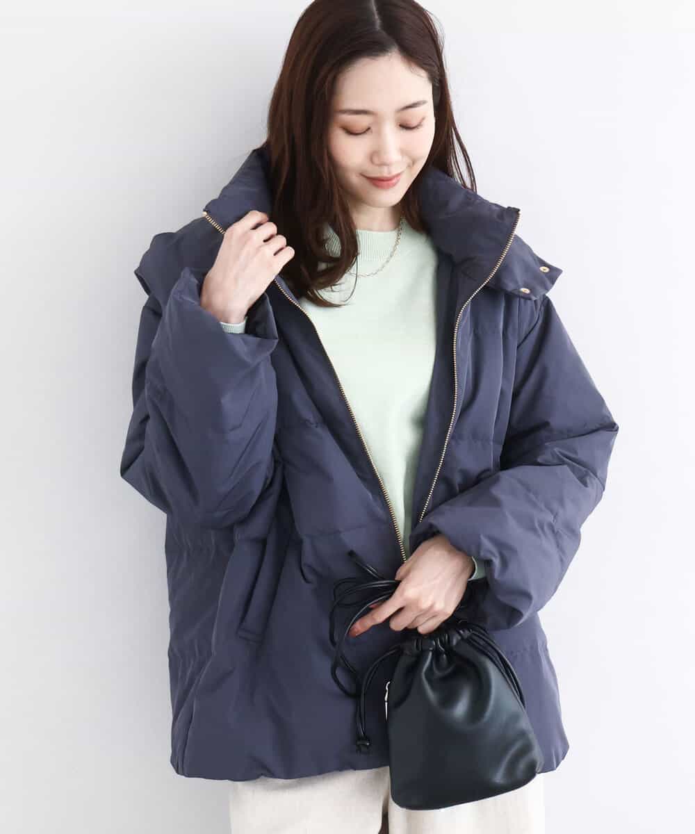 FNVBD01190 MK MICHEL KLEIN(MK ミッシェルクラン) フーデッドライトダウンコート ネイビーグレー