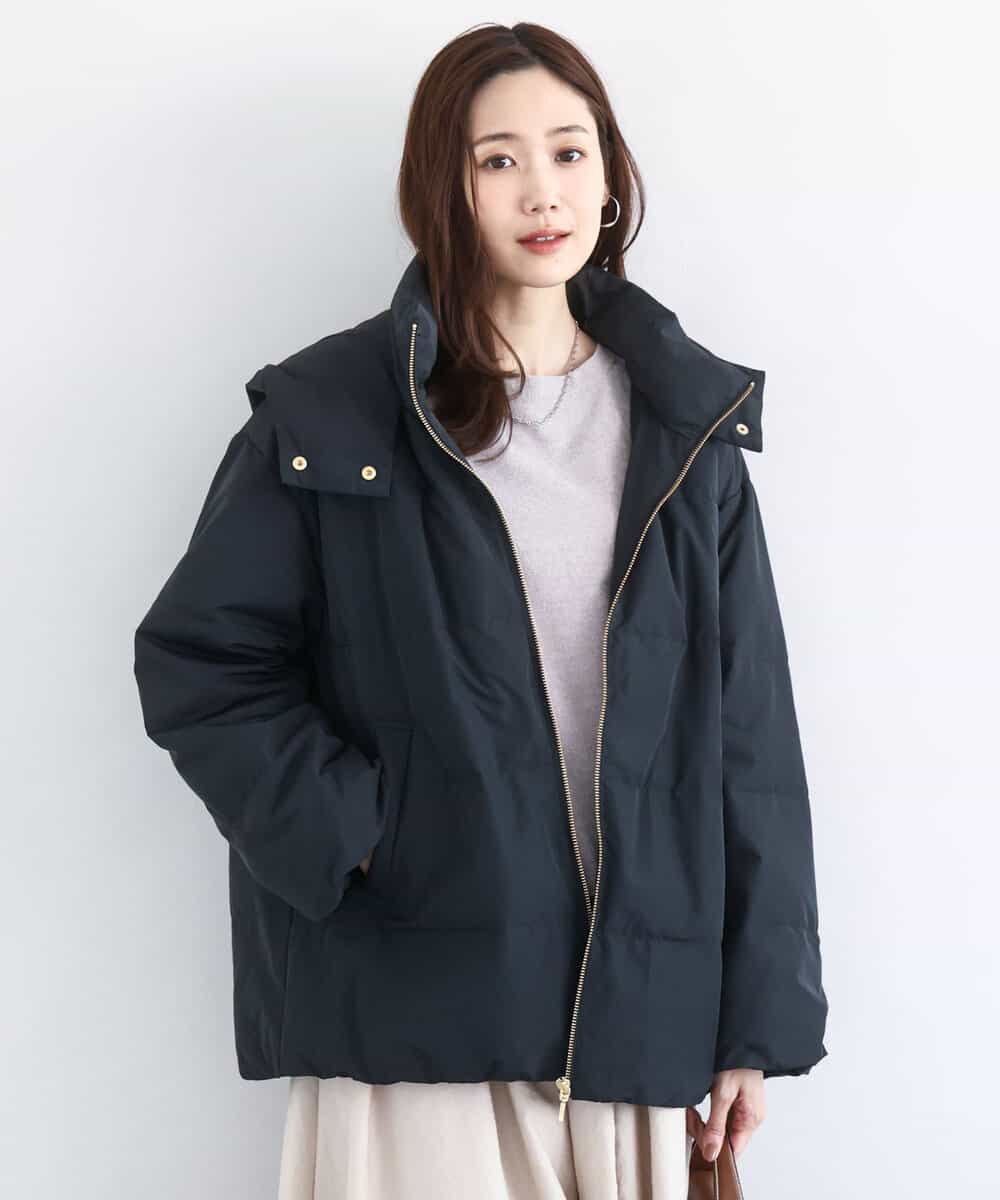 FNVBD01190 MK MICHEL KLEIN(MK ミッシェルクラン) フーデッドライトダウンコート ブラック