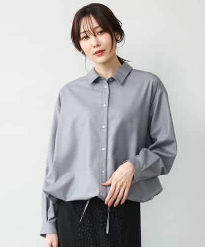 FOBAG62160 MK MICHEL KLEIN [洗える]ドロストヘム2wayシャツブラウス