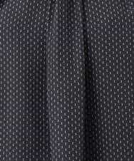 FOBFA20140 MK MICHEL KLEIN(MK ミッシェルクラン) ボウタイ風幾何ドット柄ブラウス/洗える ホワイト