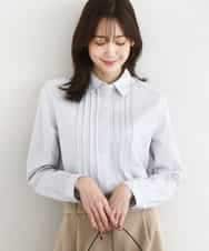 FOBFD02110 MK MICHEL KLEIN(MK ミッシェルクラン) ストレッチジャージシャツ/洗える ライトグレー