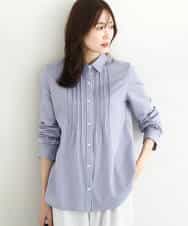 FOBFD02110 MK MICHEL KLEIN(MK ミッシェルクラン) ストレッチジャージシャツ/洗える ライトグレー