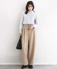 FOBFD02110 MK MICHEL KLEIN(MK ミッシェルクラン) ストレッチジャージシャツ/洗える ライトグレー