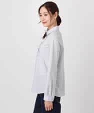 FOBFD02110 MK MICHEL KLEIN(MK ミッシェルクラン) ストレッチジャージシャツ/洗える ライトグレー