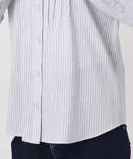 FOBFD02110 MK MICHEL KLEIN(MK ミッシェルクラン) ストレッチジャージシャツ/洗える ライトグレー