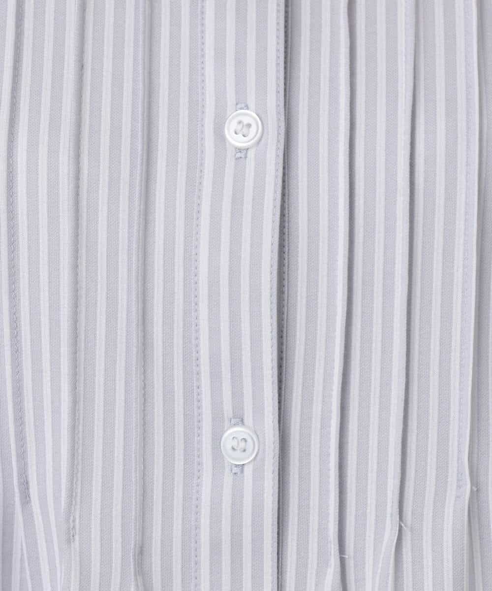 FOBFD02110 MK MICHEL KLEIN(MK ミッシェルクラン) ストレッチジャージシャツ/洗える ライトグレー