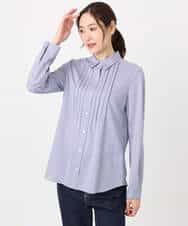 FOBFD02110 MK MICHEL KLEIN(MK ミッシェルクラン) ストレッチジャージシャツ/洗える ライトグレー