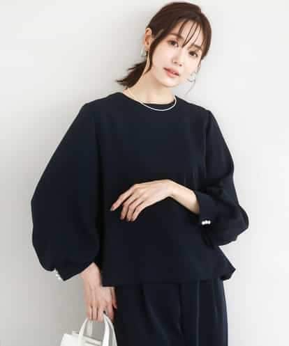 FOBFD14140  ボリュームスリーブブラウス/撥水/防シワ/洗える