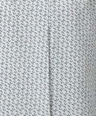 FOBGD21140 MK MICHEL KLEIN(MK ミッシェルクラン) 幾何柄バンドカラーブラウス/洗える ライトブルー