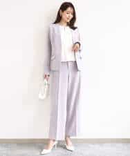 FOBGD26140 MK MICHEL KLEIN(MK ミッシェルクラン) バルーンヘムブラウス/洗える グレーブルー