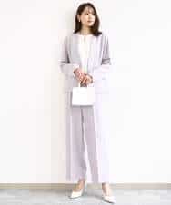 FOBGD26140 MK MICHEL KLEIN(MK ミッシェルクラン) バルーンヘムブラウス/洗える グレーブルー