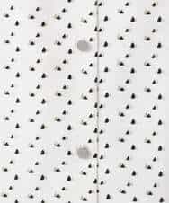 FOBGD39150 MK MICHEL KLEIN(MK ミッシェルクラン) ミニトライアングル幾何柄ブラウス/接触冷感/UVカット/洗える アイボリー