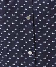 FOBGD39150 MK MICHEL KLEIN(MK ミッシェルクラン) ミニトライアングル幾何柄ブラウス/接触冷感/UVカット/洗える アイボリー