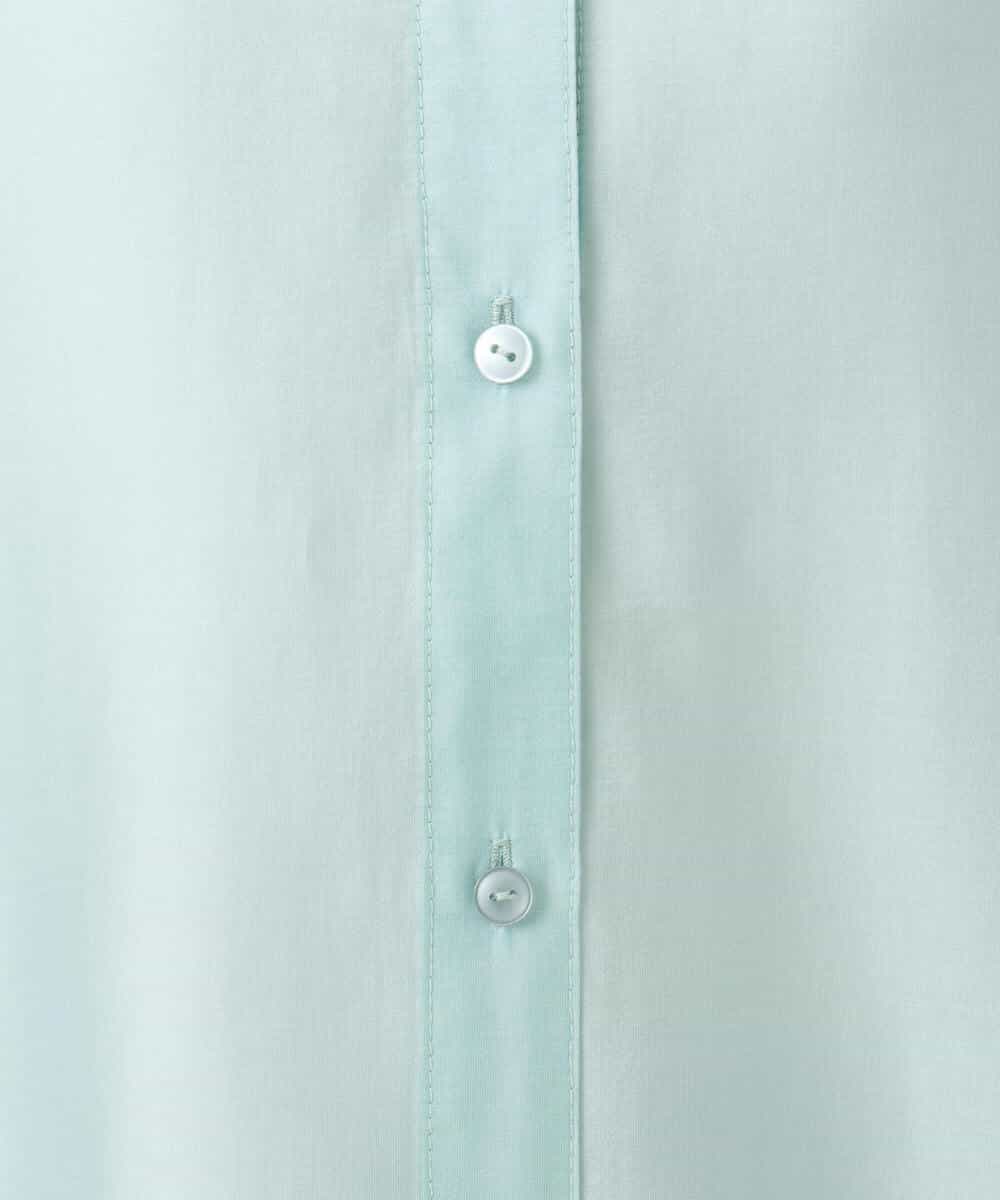 FOBGD41160 MK MICHEL KLEIN(MK ミッシェルクラン) フーディーデザインシアーシャツブラウス/洗える モカ