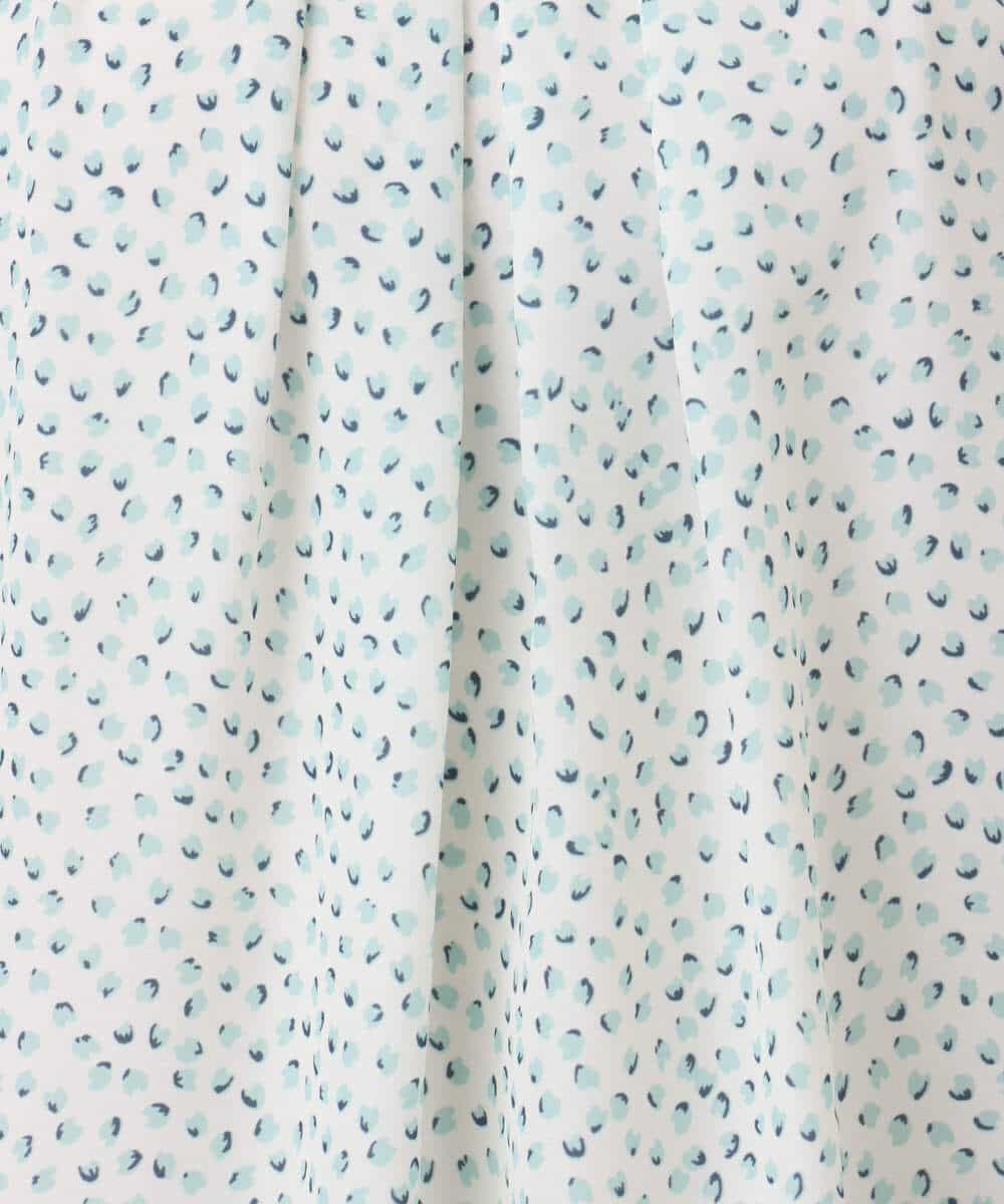 FOBGD42150 MK MICHEL KLEIN(MK ミッシェルクラン) フラワーモチーフプリントブラウス/接触冷感/UVカット/洗える アイボリー