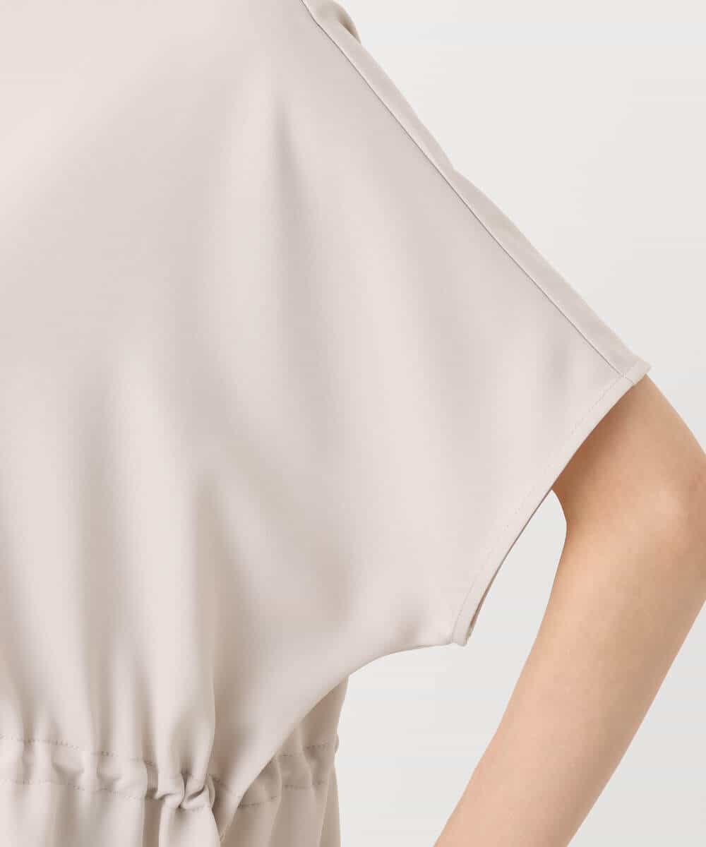 FOBGD44160 MK MICHEL KLEIN(MK ミッシェルクラン) バンドカラーブラウス/接触冷感/UVカット/防シワ/通気性/洗える ベージュ