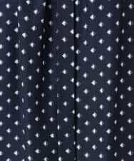 FOBGD51150 MK MICHEL KLEIN(MK ミッシェルクラン) [UVカット/接触冷感/洗える]フレアスリーブ幾何柄ブラウス ネイビー