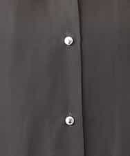 FOBGD68140 MK MICHEL KLEIN(MK ミッシェルクラン) [UVカット/接触冷感/洗える]メタル釦デザイン サテン地ブラウス ターコイズ