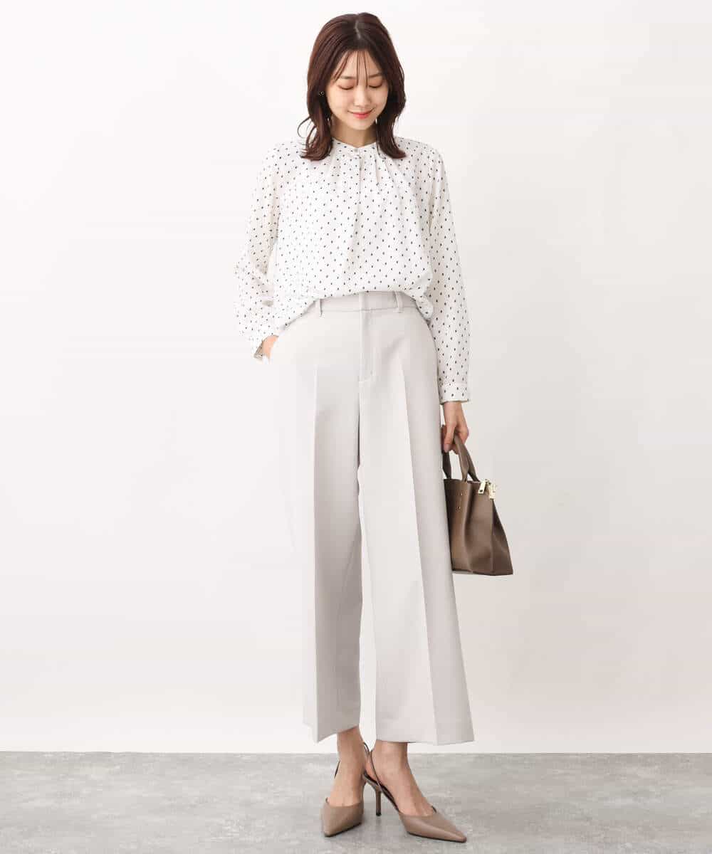 バンドカラープリントブラウス/洗える(ブラウス・シャツ) | MK MICHEL  